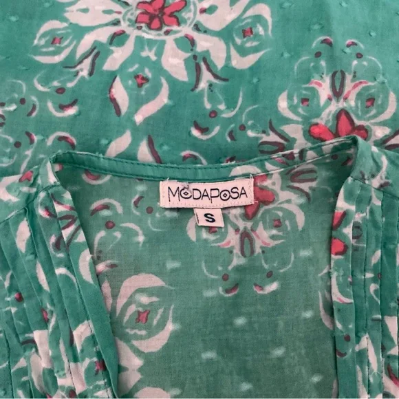 Moda Posa Sleeveless V-neck Pintuck Knee-Length Dress Size S - Picture 4 of 5